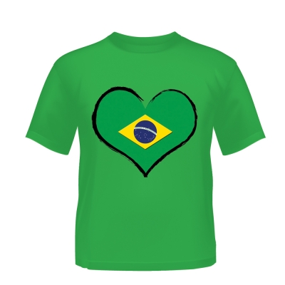 Camiseta Coração Brasil